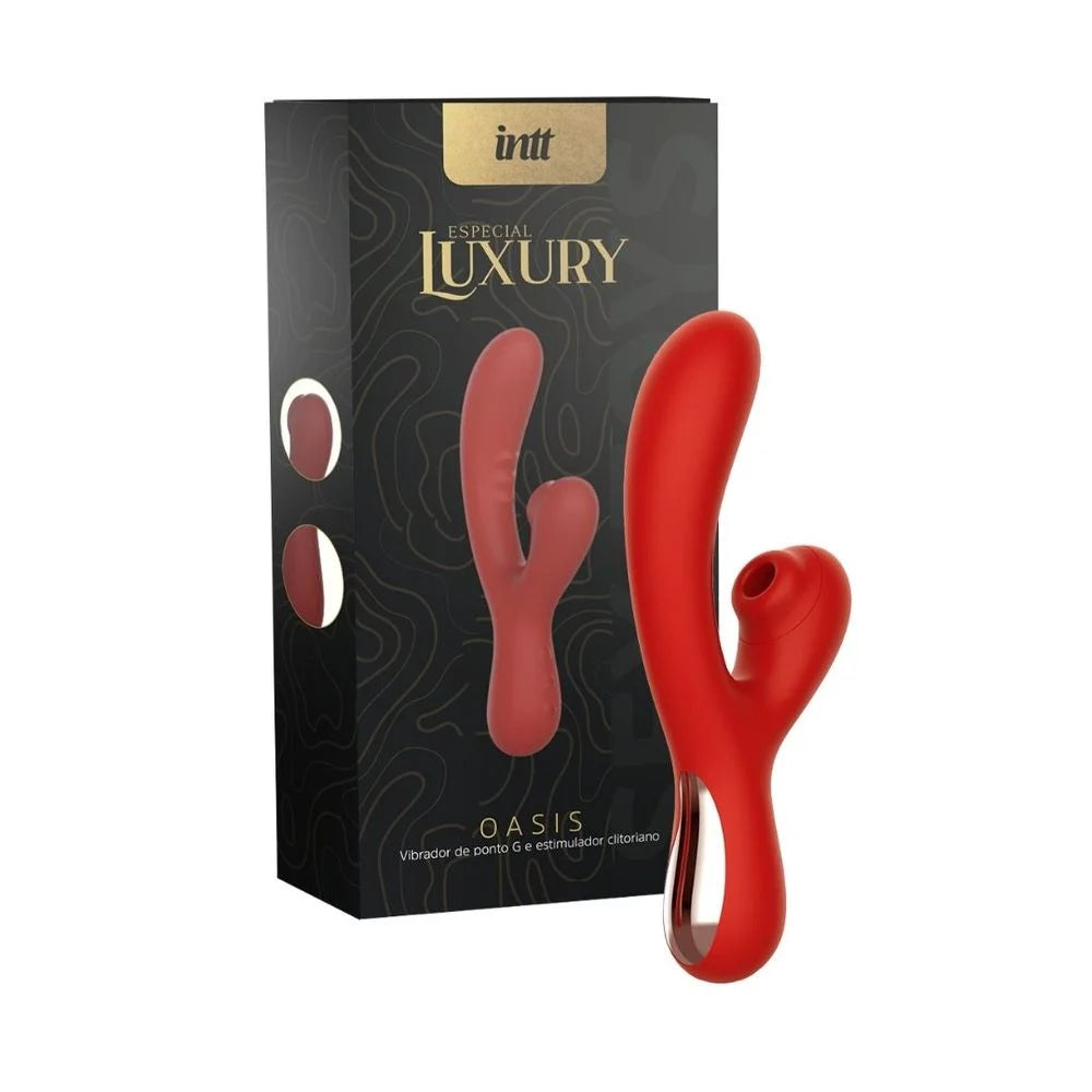 Oasis Vibrador Clitoriano E Vaginal, Recarregável Vermelho