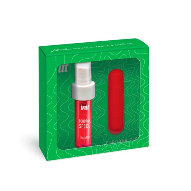 Deborah Secco - Kit Com Calda Picante Sabor Frutas Vernelhas e Vibrador Bullet Com 10 Modos de Vibração