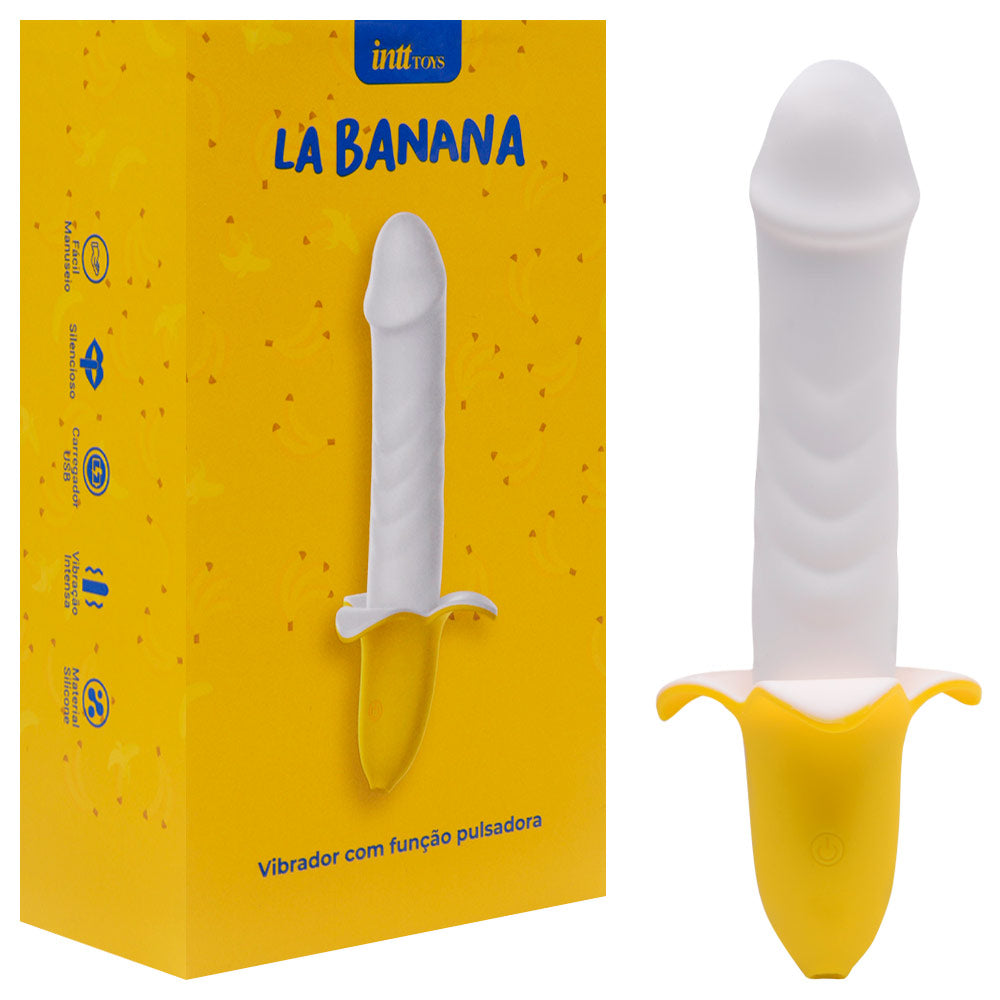 La Banana Vibrador Pulsador Recarregável 8 Funções