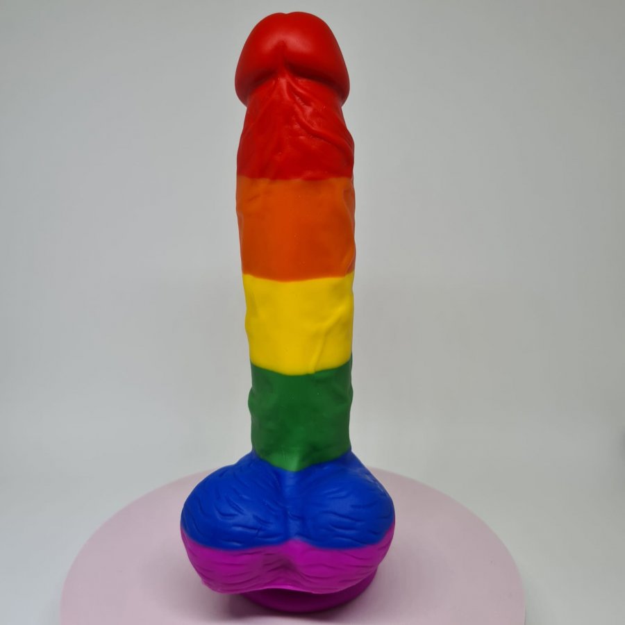 Dildo Arco Íris em Silicone 20x4cm